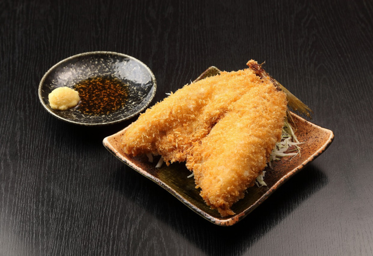 ショウガ醤油で頂く「アジフライ」